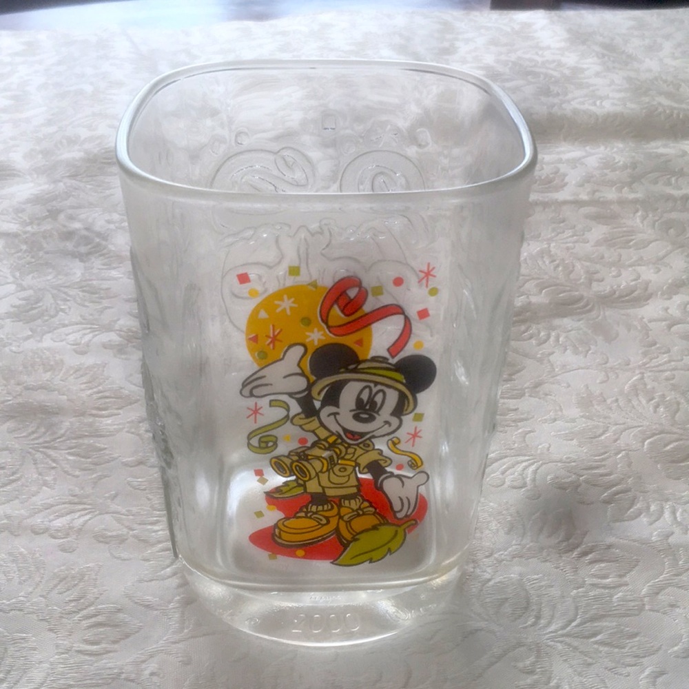 Vintage McDonald's 2000 Disney Animal Kingdom Mickey Mouse Glass
